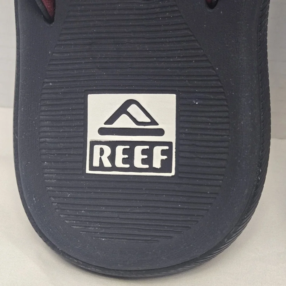 Reef Men's Santa Ana Flip Flops Navy Blue Water-Friendly Comfort Sandals Size 9